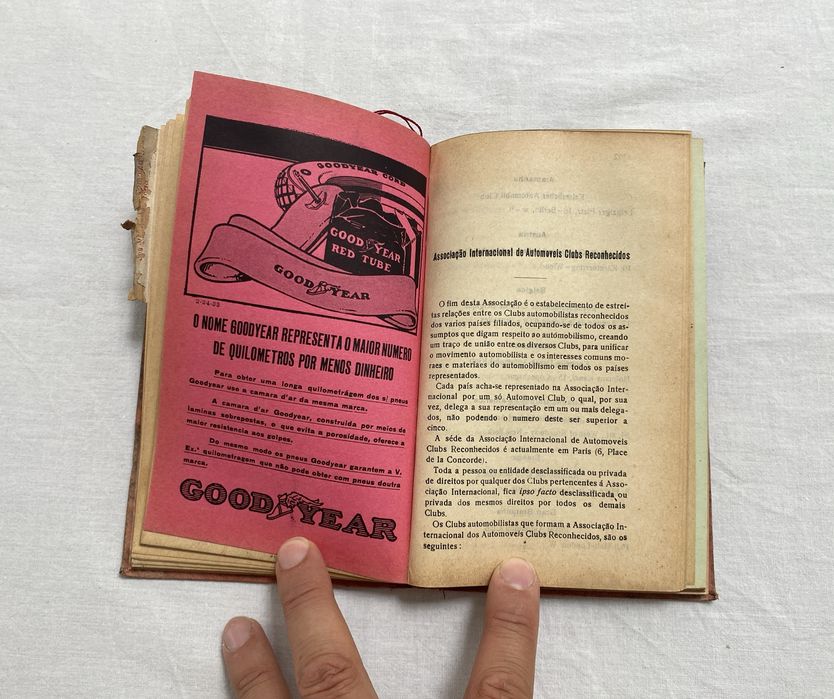 Automóvel Clube de Portugal ACP rally Anuário 1925 raro