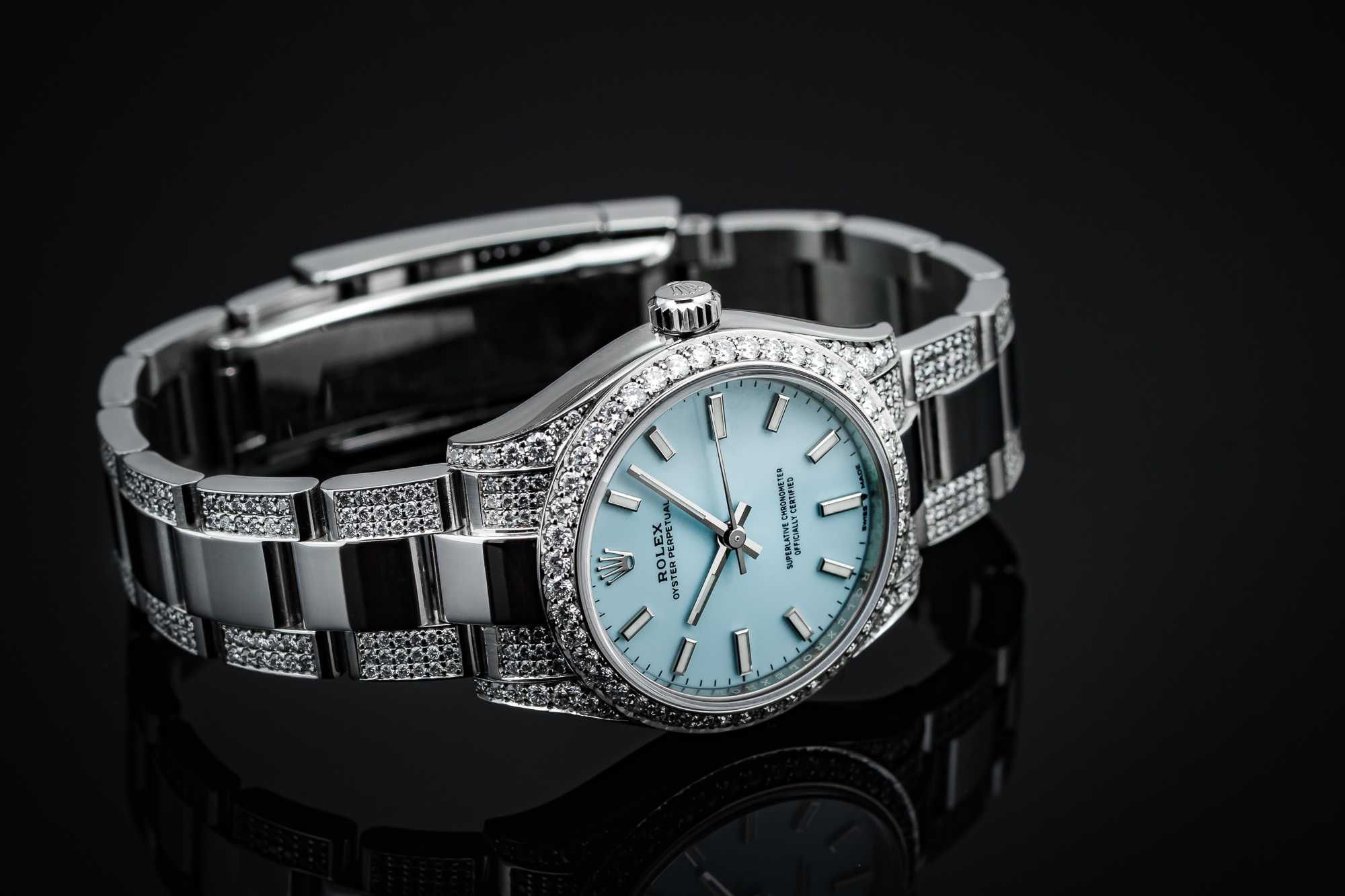 Zegarek z diamentami - Rolex Oyster Perpetual