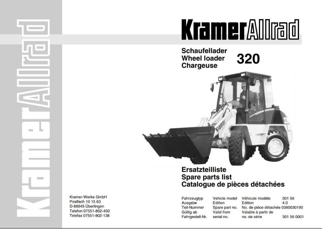 Katalog części ładowarka kołowa Kramer 320 (301-56)