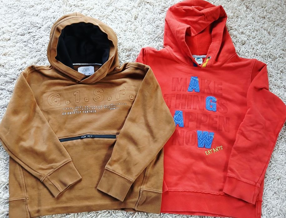 Bluza Zara 140 + bluza Eat Ants 140 fajne wzory kolory miękka bawełna