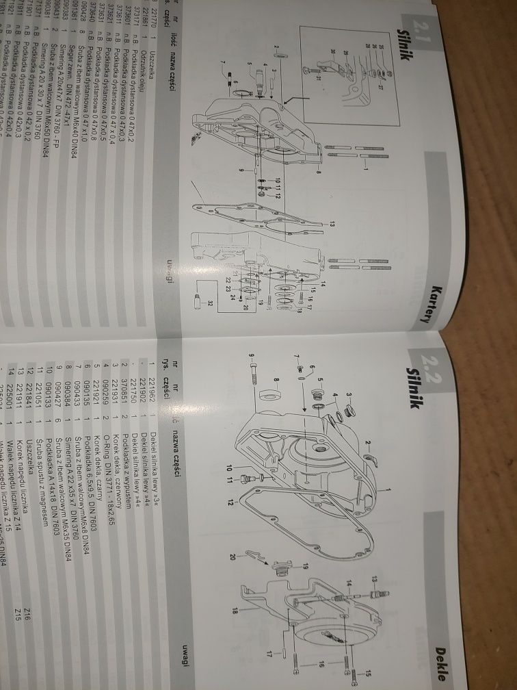 Instrukcja obsługi katalog czesci rama silnik simson sr50 sr80