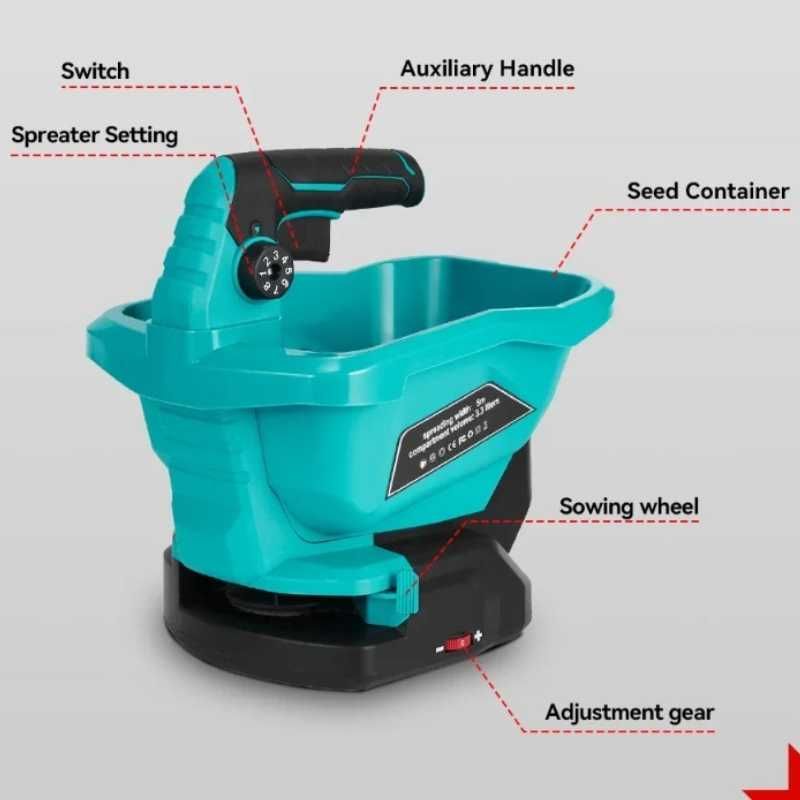 Espalhador de fertilizante automático, 6
engrenagens