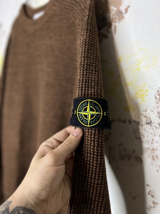 Вязаный свитер кофта Stone Island винтаж оригинал размер L