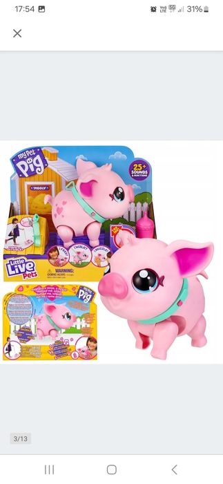 Interaktywna świnka LITTLE LIVE PETS PIGGLY chodziI tańczy