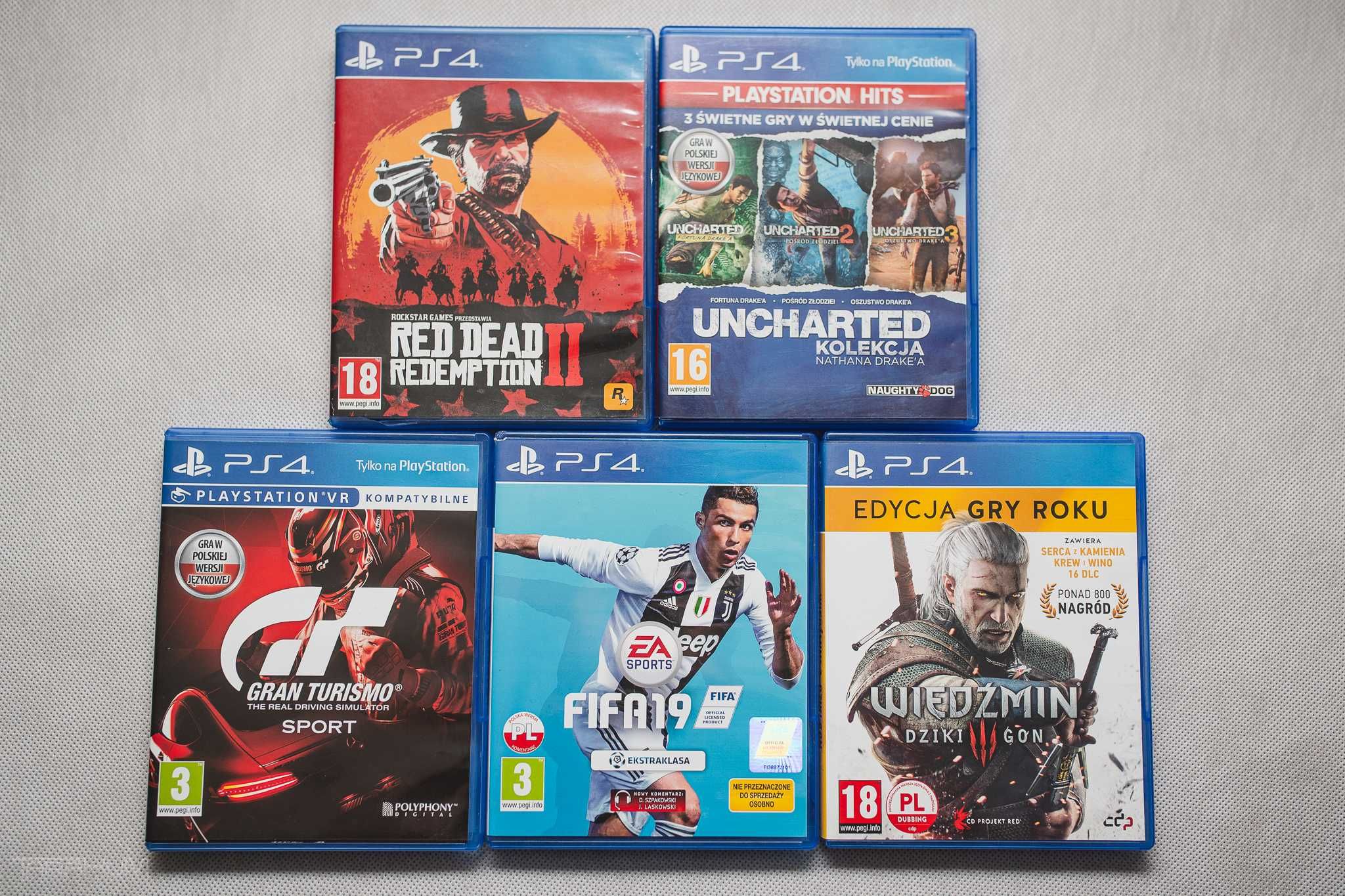 Konsola Play Station 4 PRO Biała, 2xPAD, 5 gier, full zestaw!!