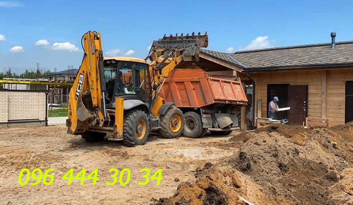 Экcкaватop JCB-3, BЫBOЗ Грyнта, Cтpoй-Mycopa, Xлaма. Caмoсвaлы 10-30 т