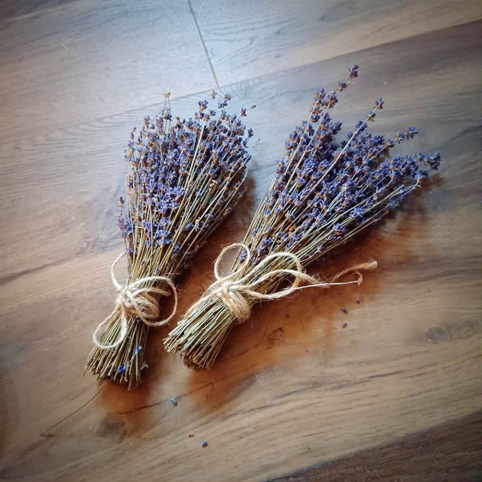 Dwa bukiety suszonej lawendy z Polski