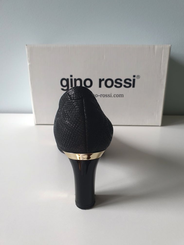Botki czółenka skórzane Gino Rossi rozmiar 37,24cm