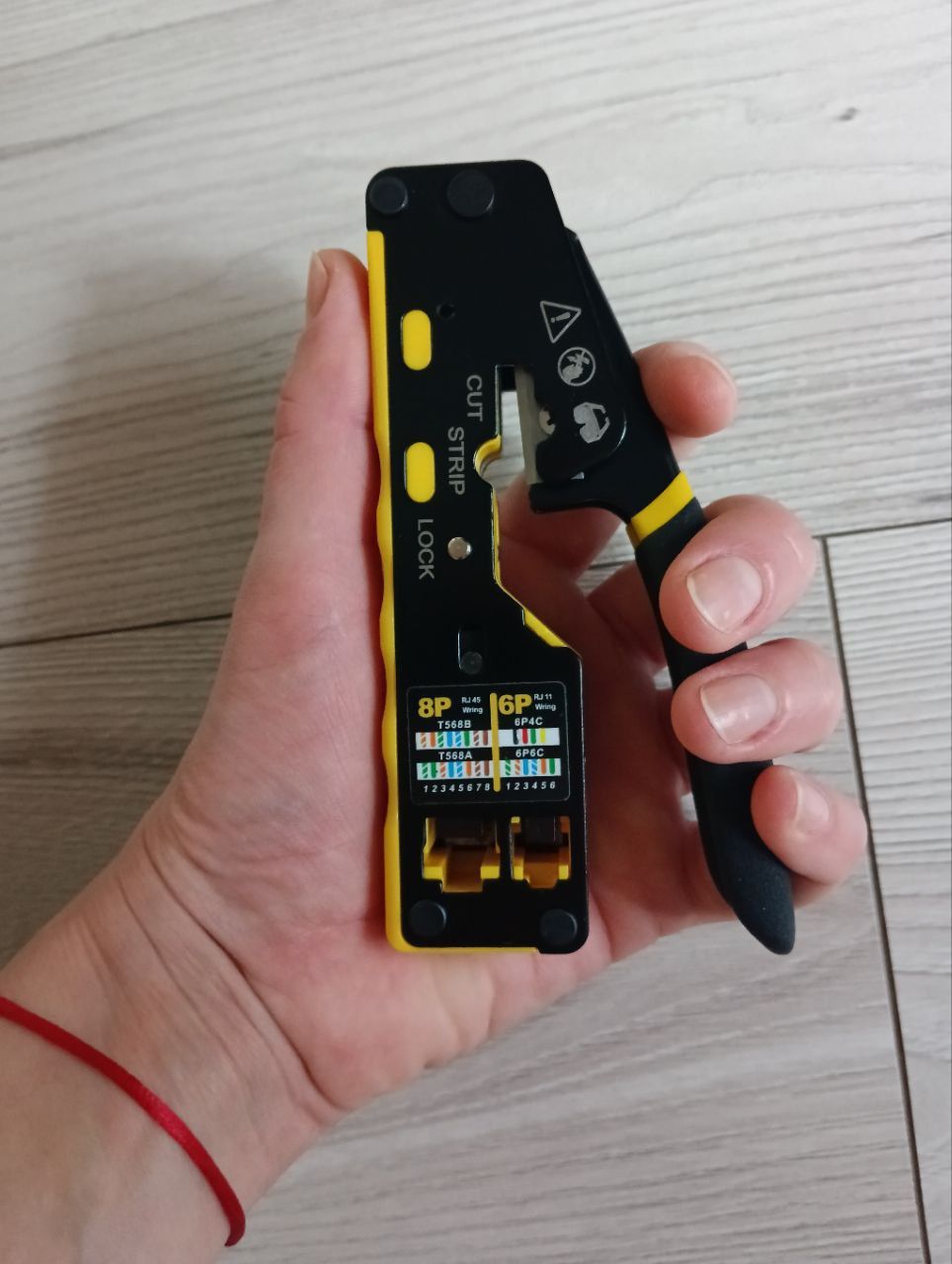 Zaciskarka przelotowa do RJ45 i RJ12 Ampcom