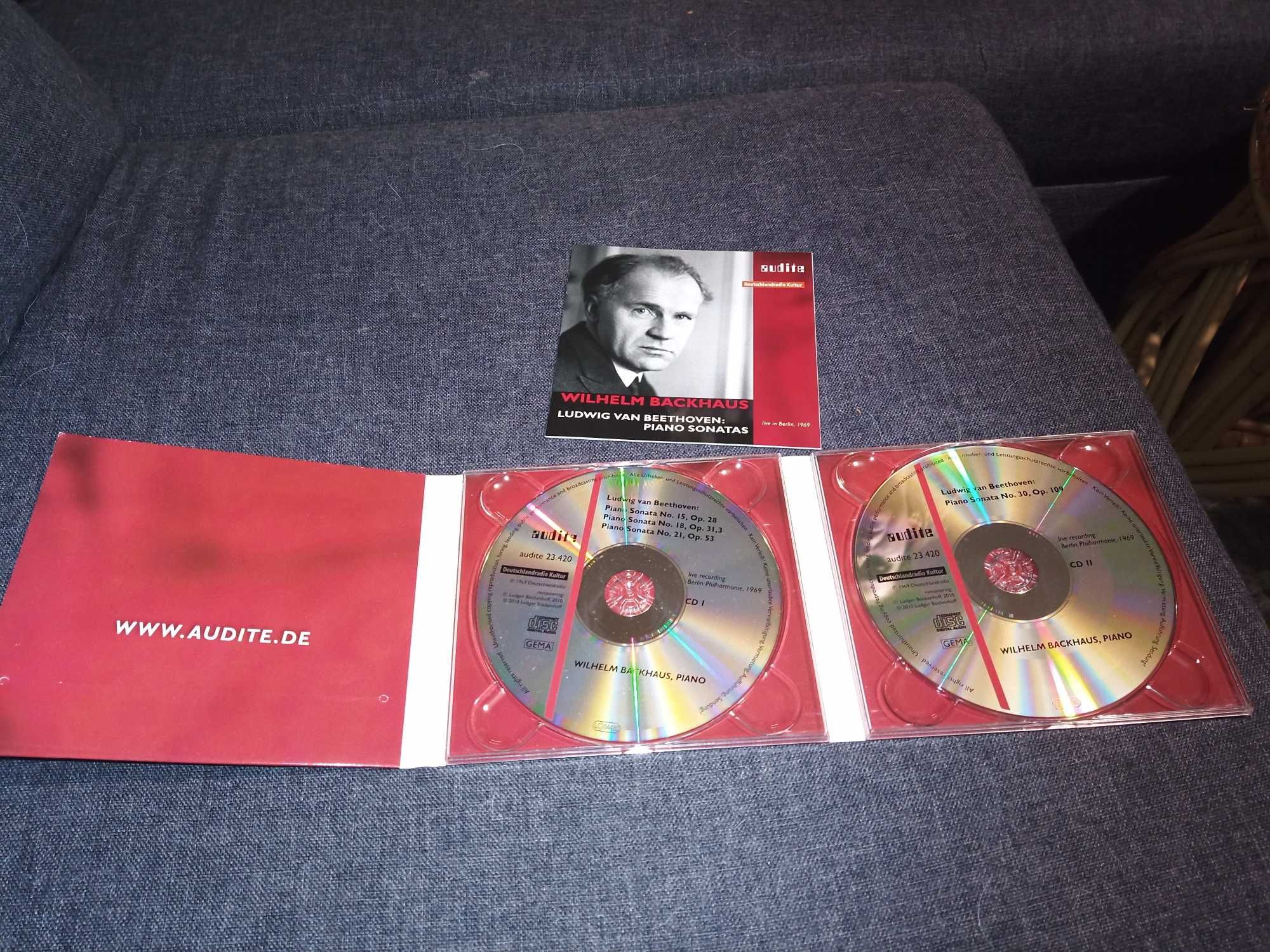 Sonaty na fortepian Beethovena: Wilhelm Backhaus - 2 cd. Audite