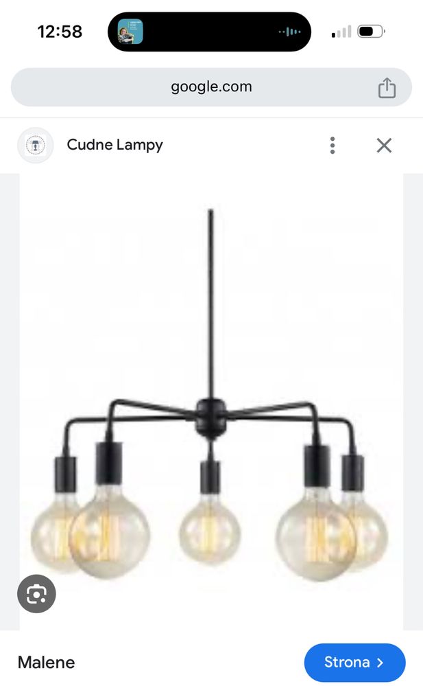 Lampa sufitowa Italux Malene kolor czarny