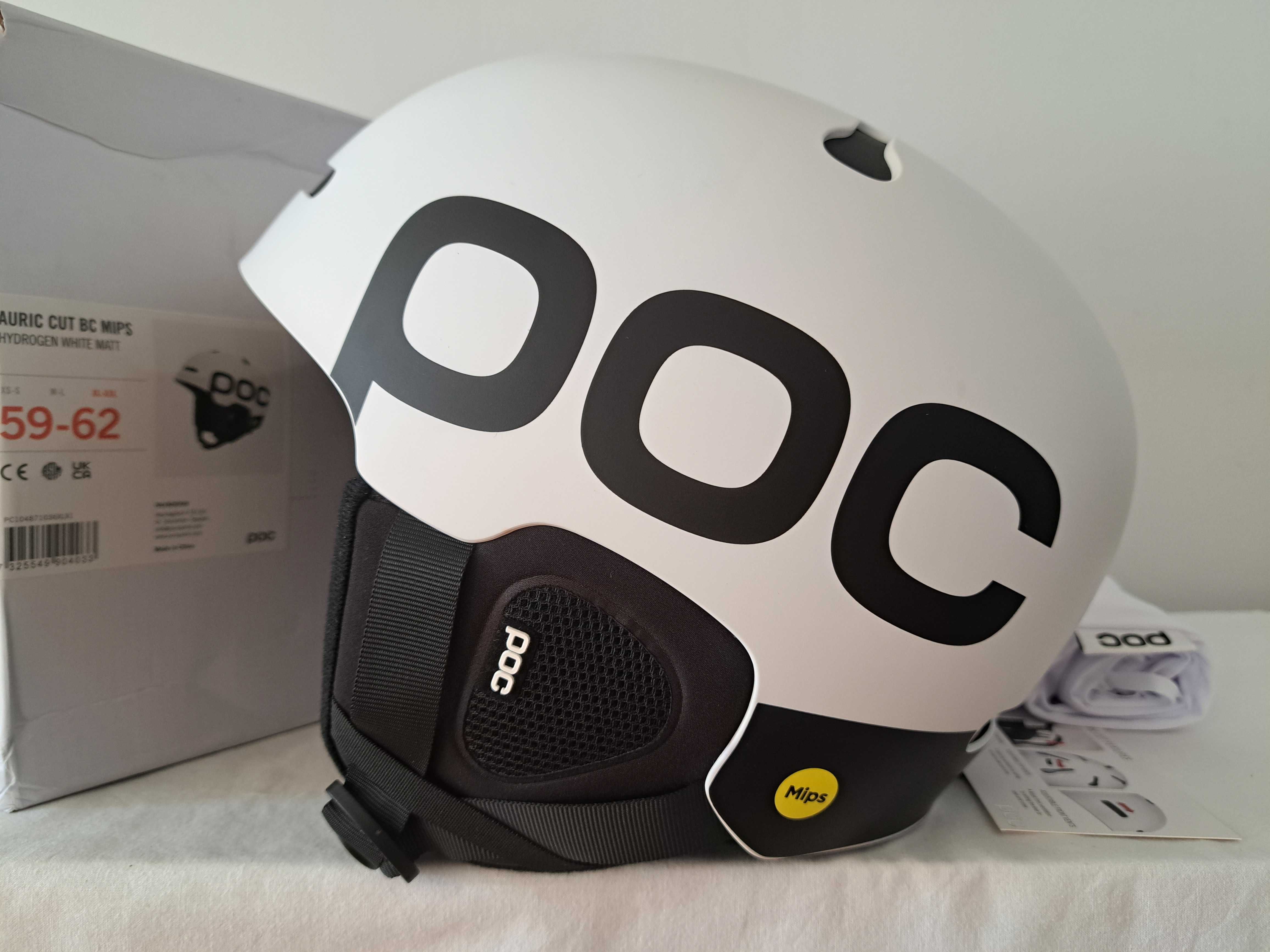 Kask narciarski POC Auric Cut BC Backcountry Mips White XL/XXL 59-62cm
