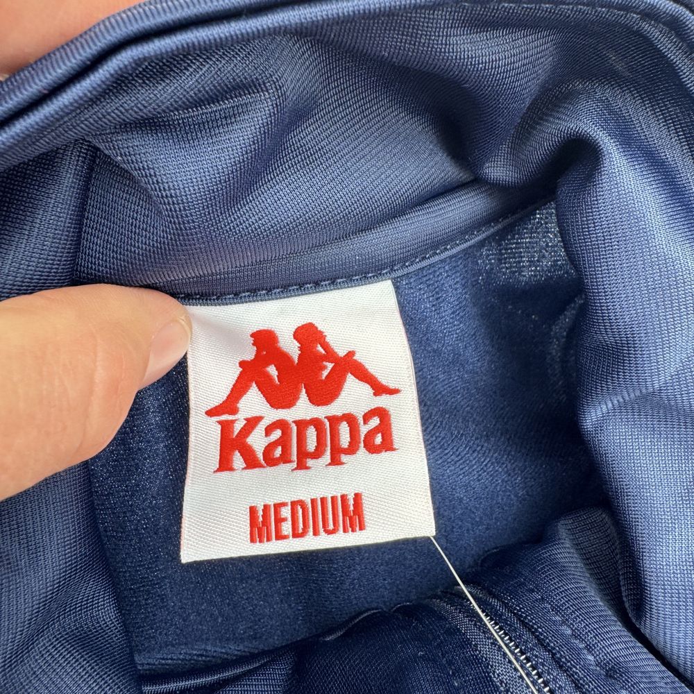 олімпійка Kappa з лампасами лампаси Каппа кофта на замку темно синя