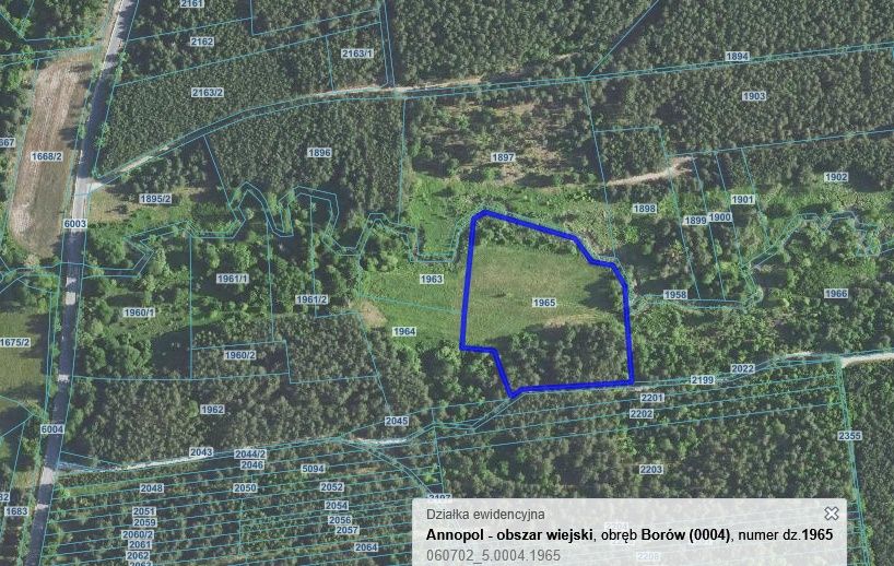 Sprzedam działkę w miejscowości Borów gm. Annopol