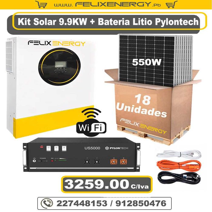 KIT SOLAR FOTOVOLTAICO 9.9 kW  – Garantia e Assistencia Tecnica