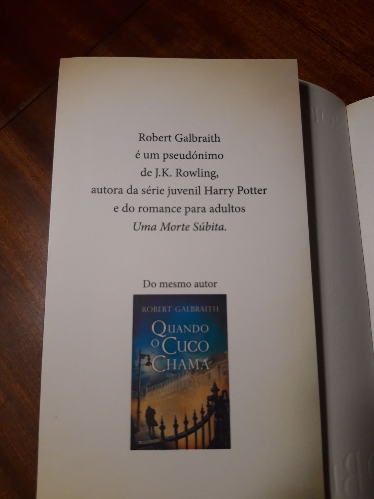 2 livros Robert Galbraith (J.K.Rowling): Bicho-da-Seda/Carreira do Mal