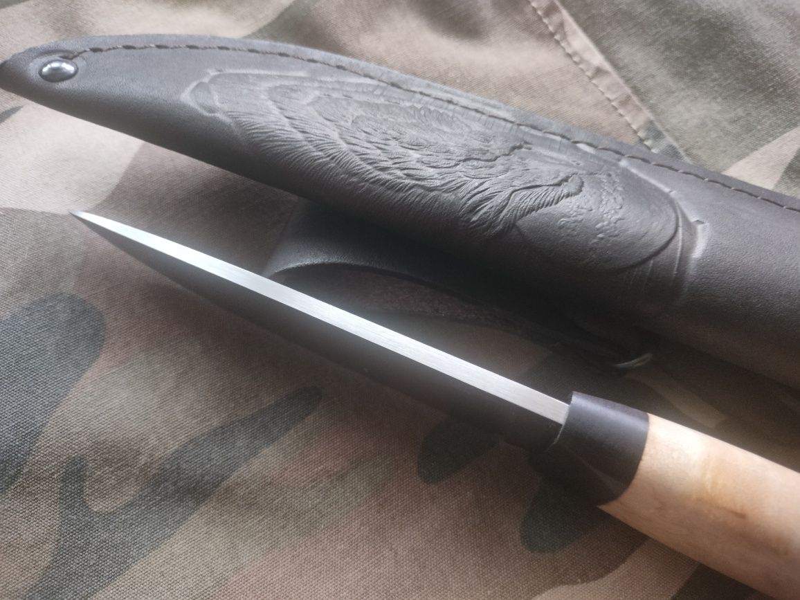 Nóż myśliwski turystyczny Semina Knife stal X12 MF 60-62 HRC brzoza