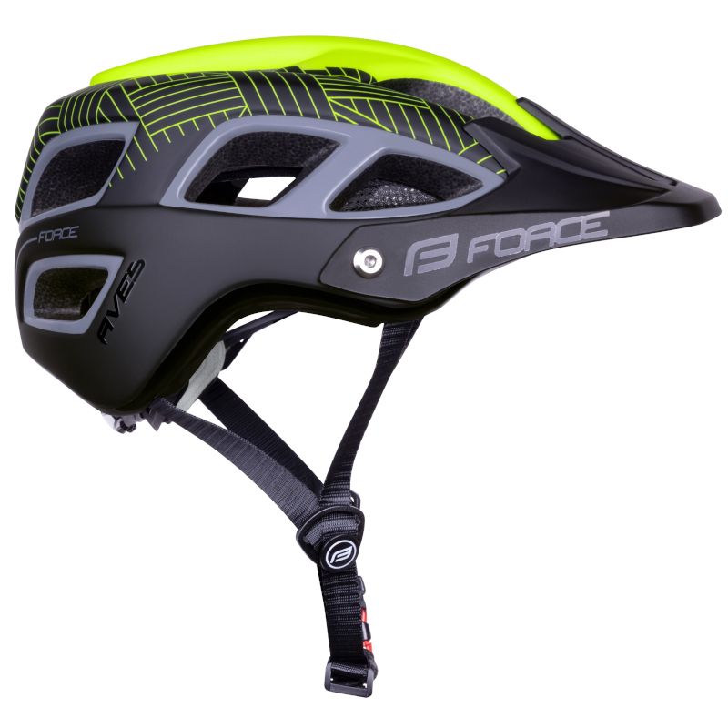 Kask Rowerowy Mtb Force Aves Czarny-Fluo L/Xl