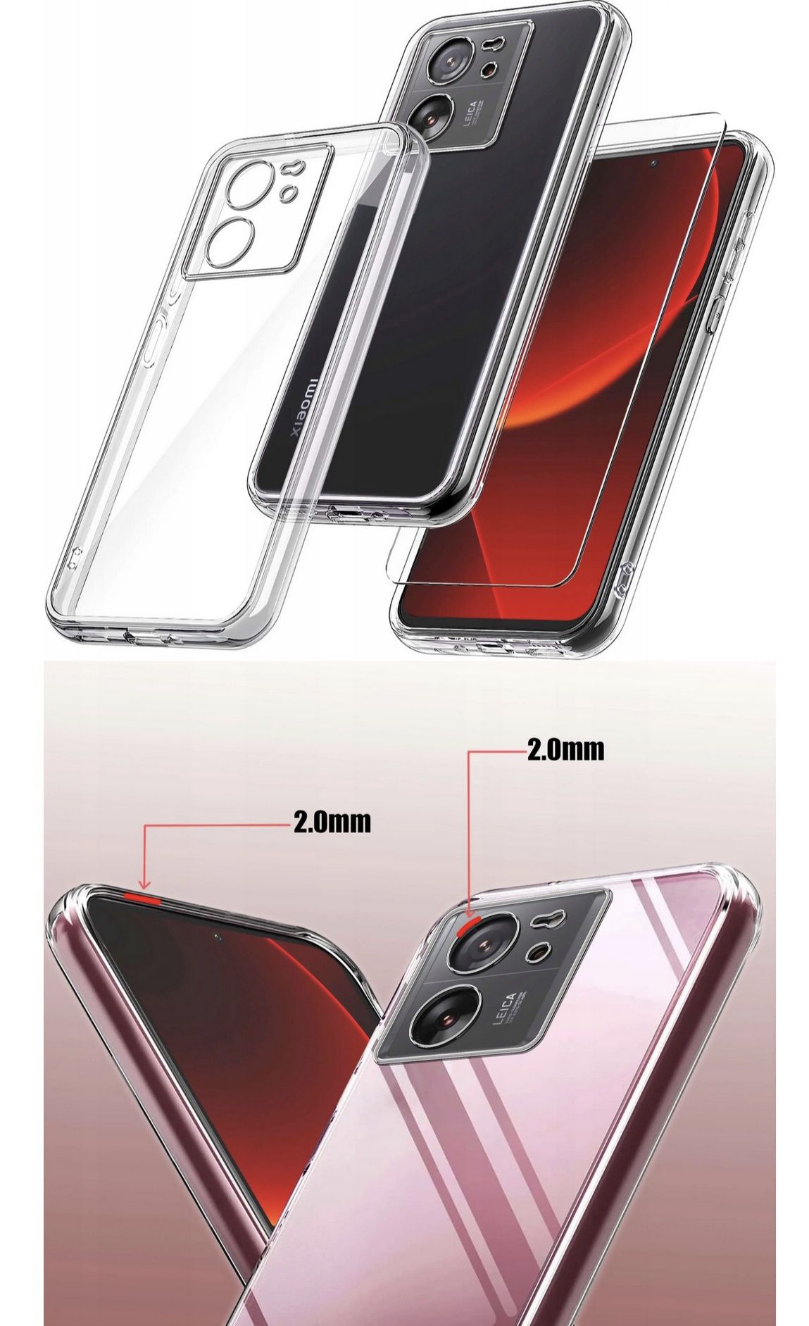 NOWE Silikonowe etui case do Xiaomi 13T/13T pro/k60 ultra