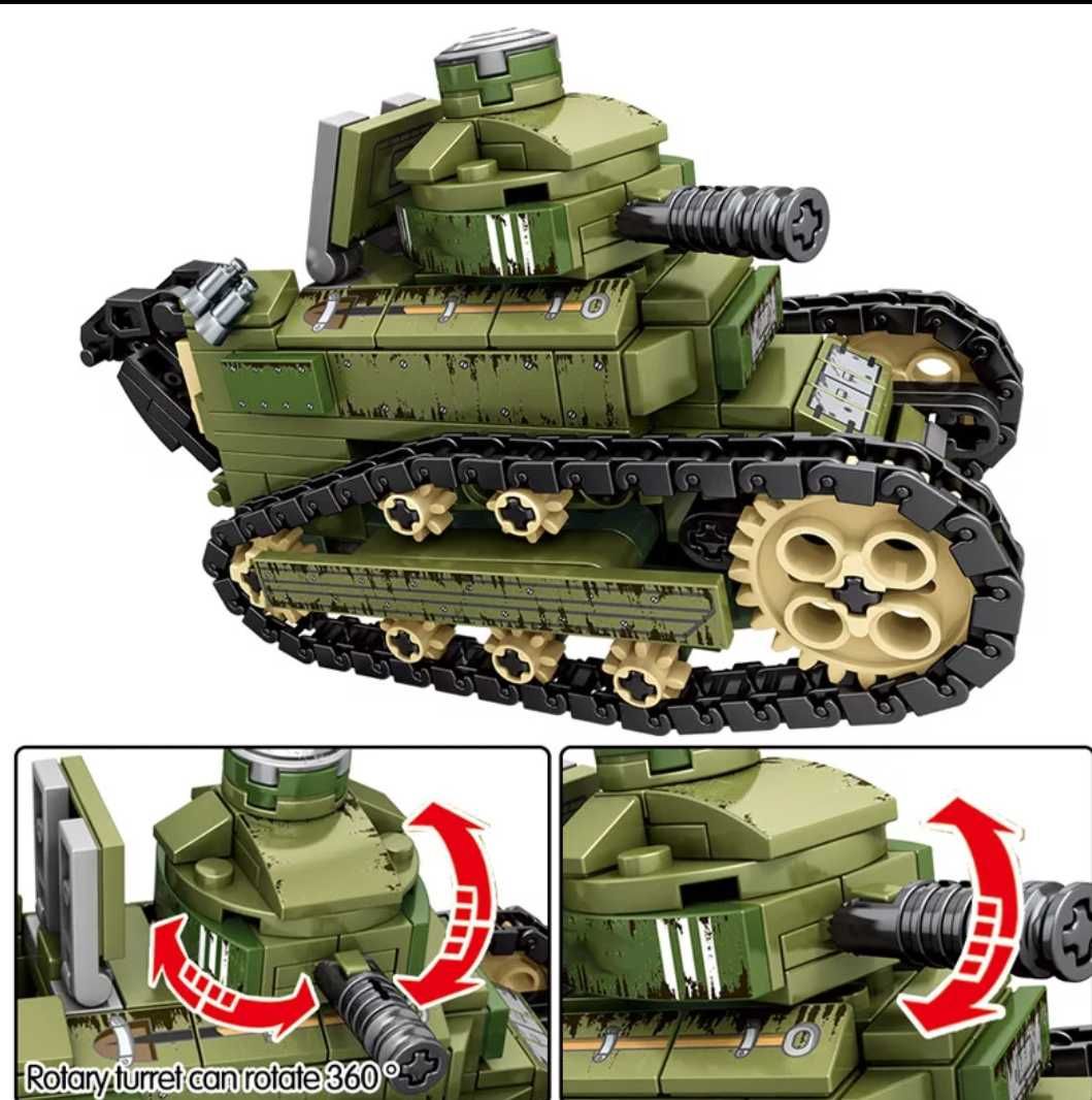 Klocki kompatybilne z LEGO World War czołg wojna Pancer