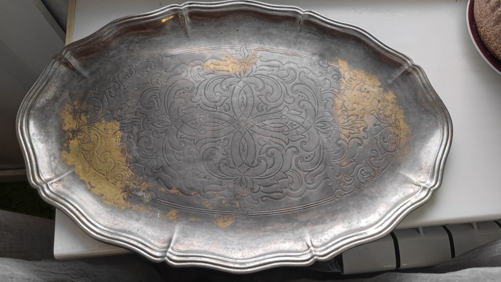 Поднос латунный винтажный