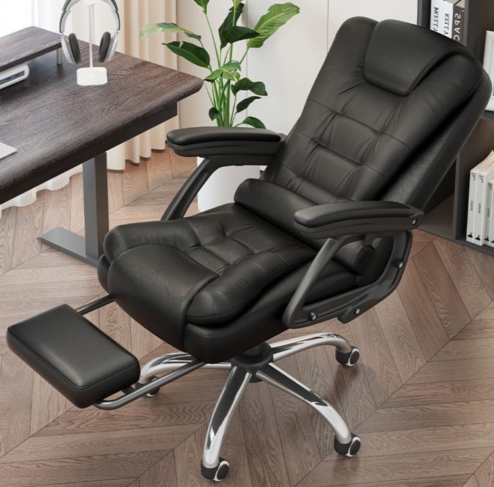 PREMIUM‼️ Fotel biurowy z wysuwanym podnóżkiem - Komfort i Elegancja