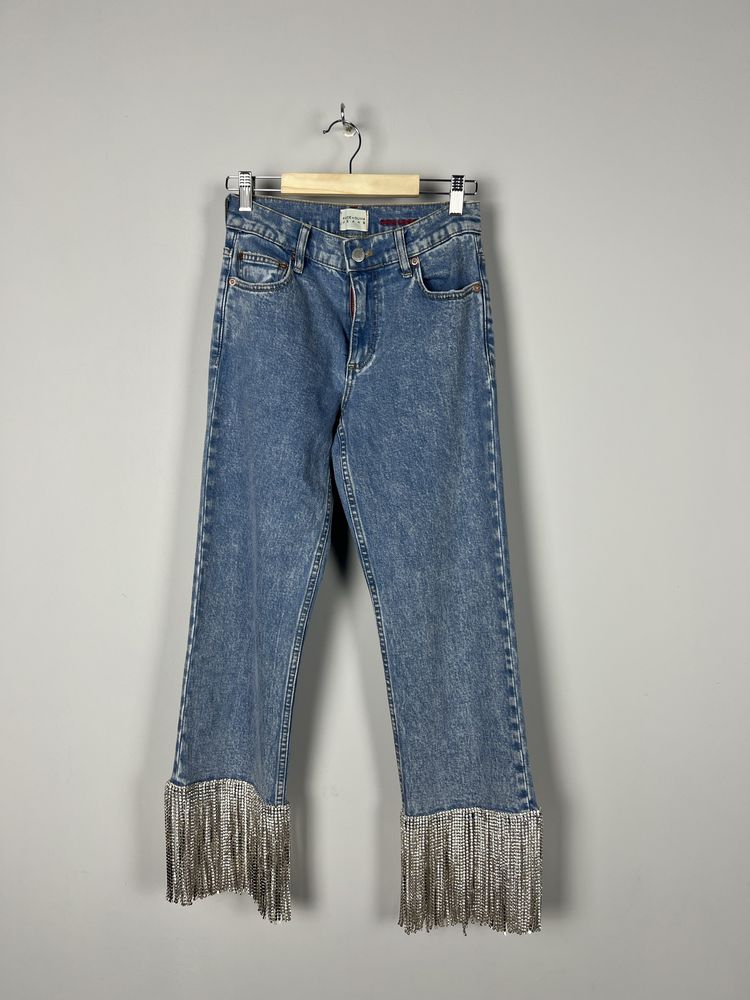 Alice+olivia crystal amazing denim pants