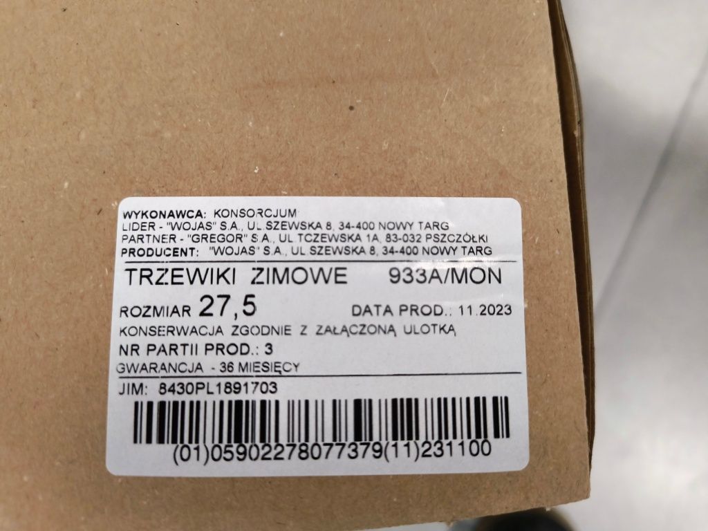 Trzewiki zimowe 933A/MON