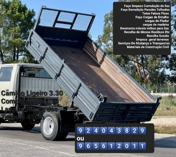 Faço cargas de Entulho Madeira Pladur Resíduos Monos