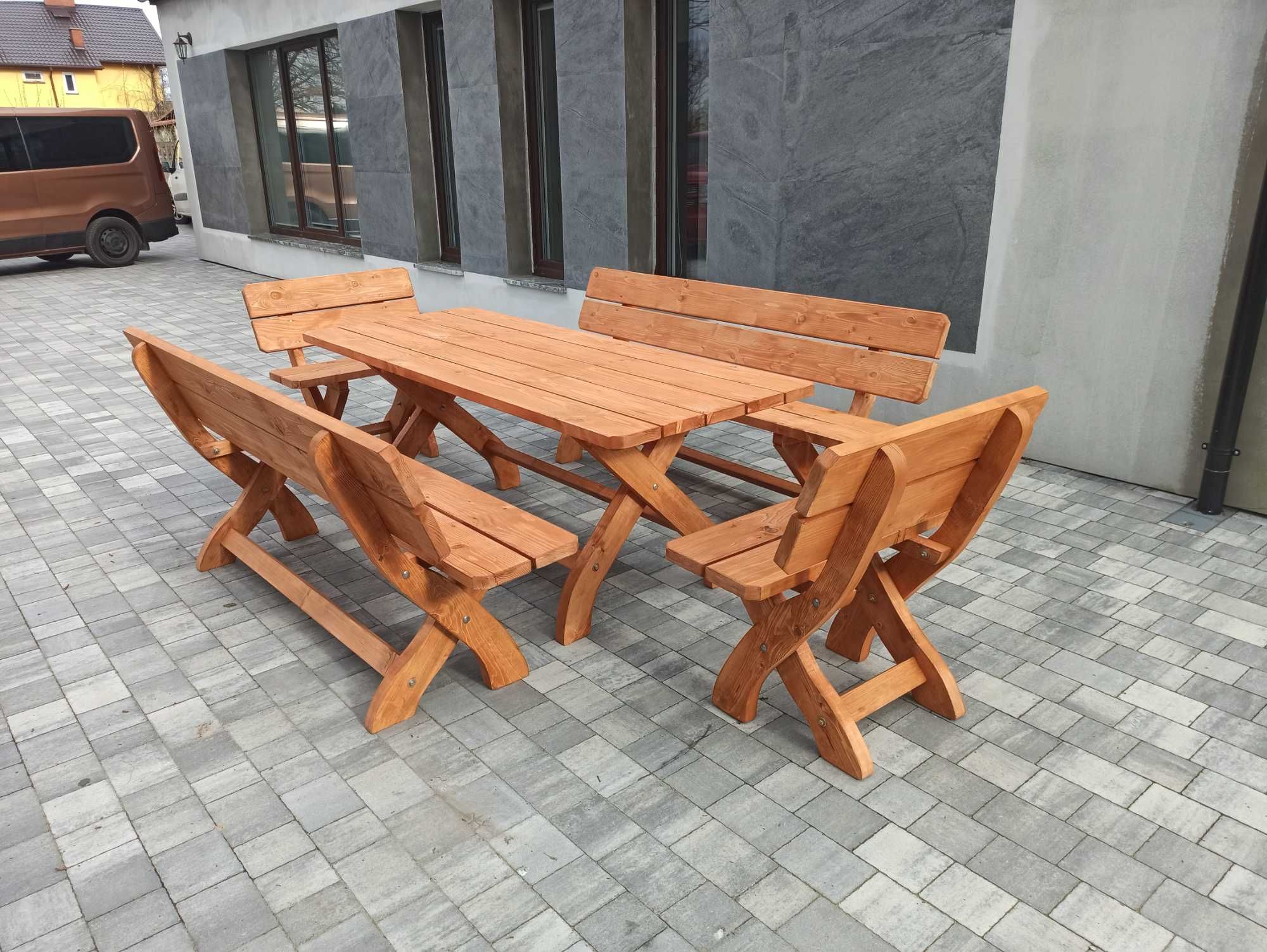 WYSYŁKA CAŁY KRAJ !!! Zestaw mebli ogrodowych stół ławki komplet mebli