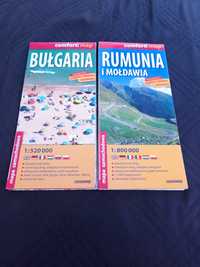 2 x mapy raz uzyte- Rumunia i Moldawia i Bulgaria