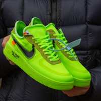 Кроссовки Nike Air Force x Off White Green