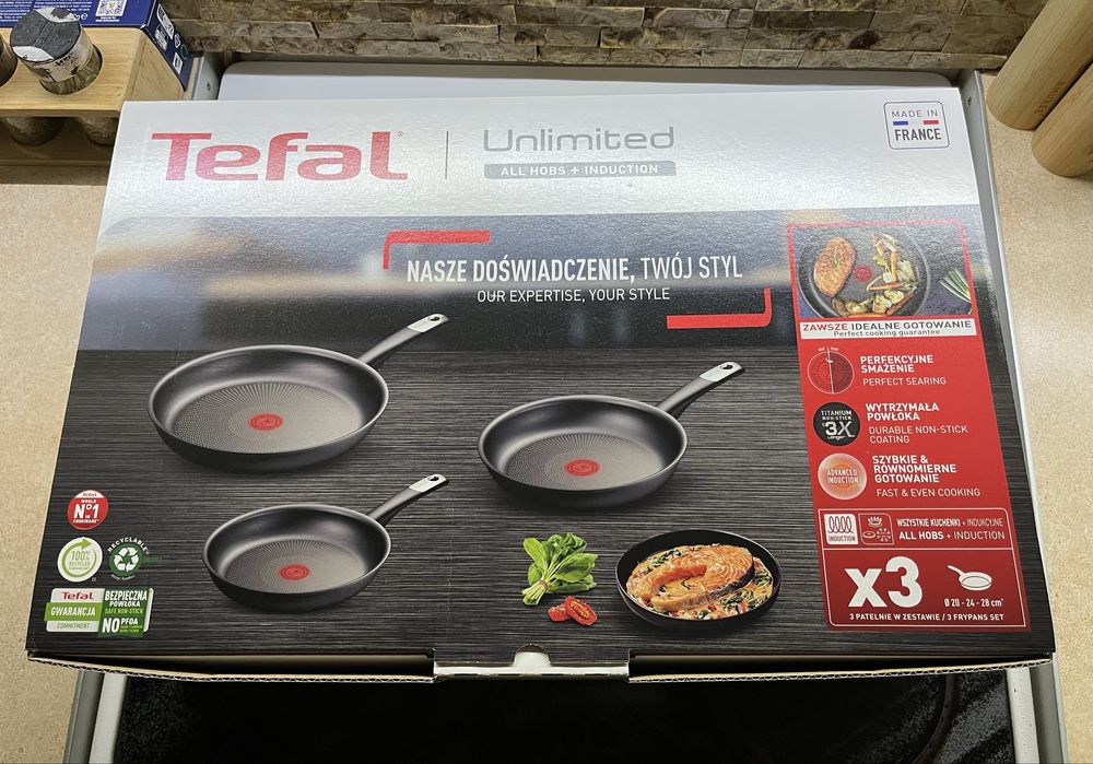 Zestaw 3 patelni Tefal Unlimited