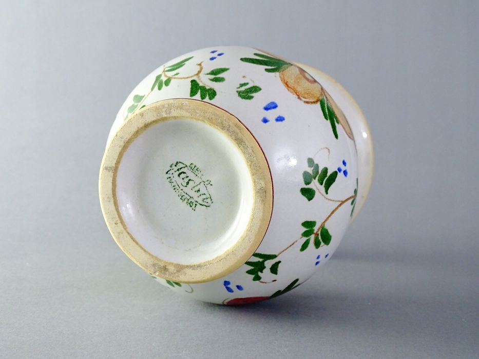 jasba zabytkowy malowany wazon ceramiczny