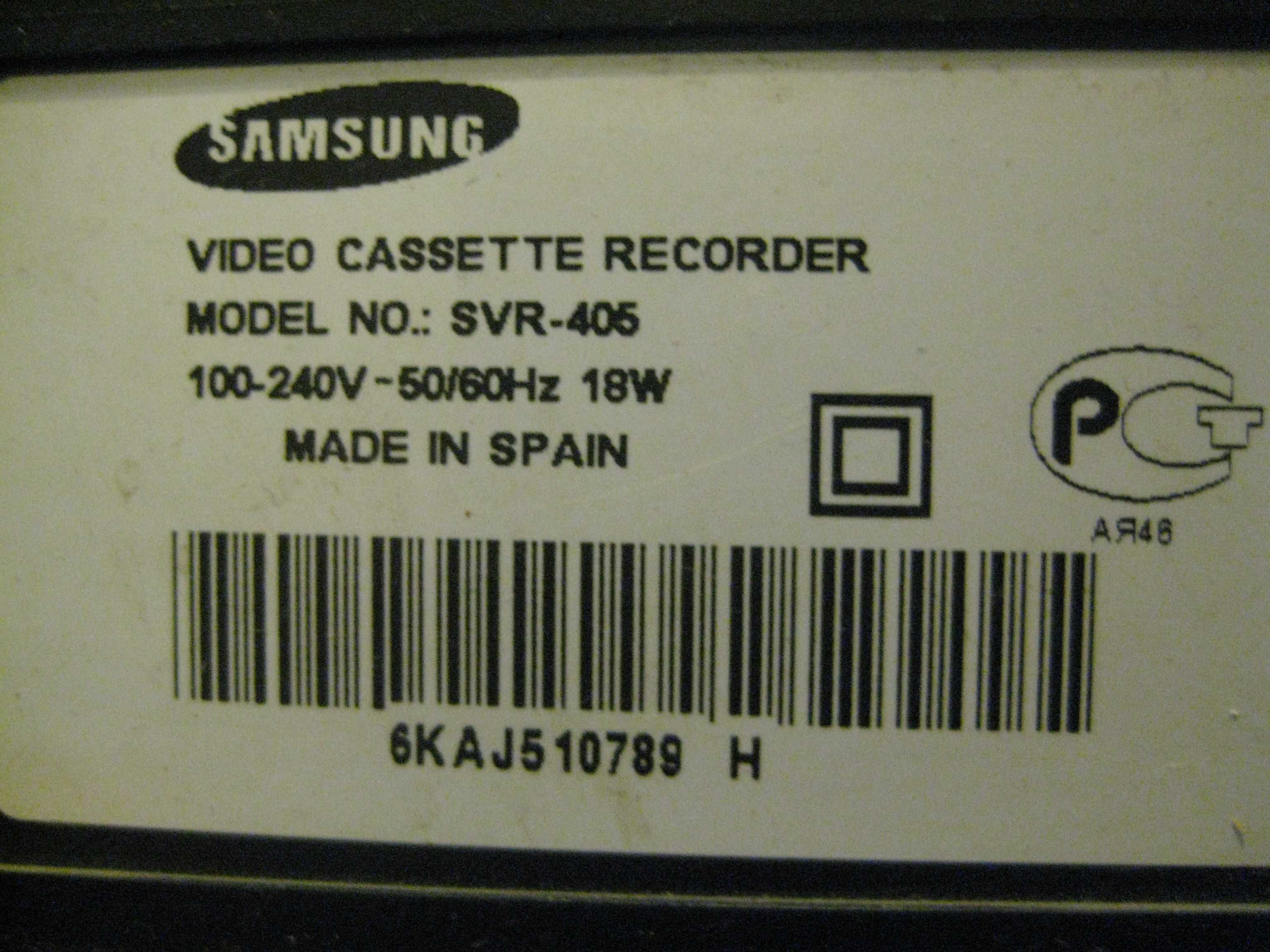 Видеомагнитофон Samsung SVR-405 на запчасти