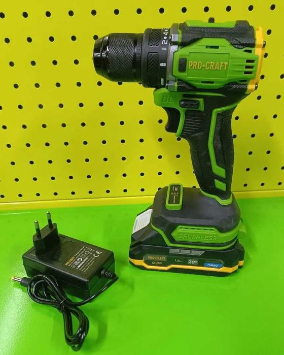 Шуруповерт Procraft PA18 Pro 20В, 1.5Аг, кейс Безщітковий