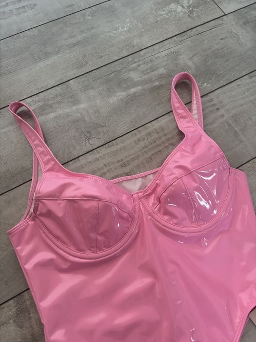 Body mocno wycięte różowe XS nowe Shein