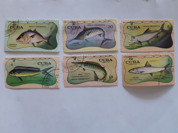 Марки почтовые CUBA correos 1971 г. Серия 6 шт.