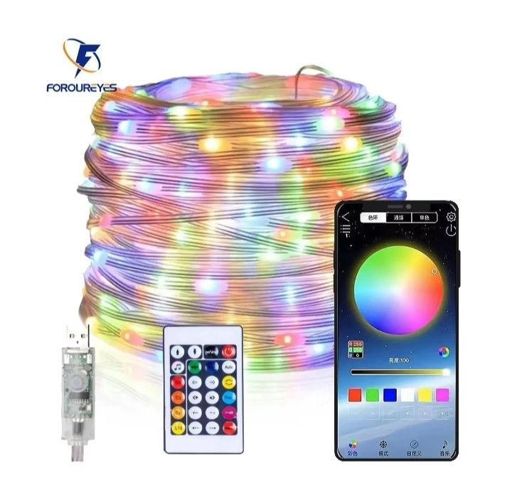 Подсветка для дома led RGB 10м 90 режимов с блютусом и пультом