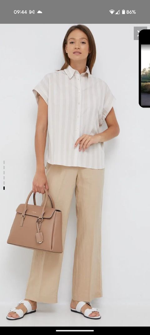 Calvin Klein torba beżowa camel