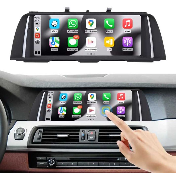 EKRAN ANDROID AUTO CARPLAY iphone linux DO BMW F10 F11 system cic