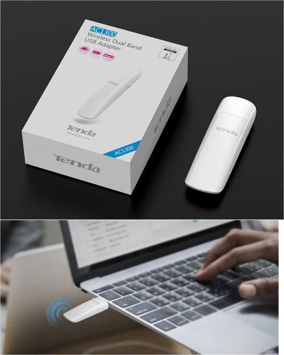 Tenda U12 Wi Fi модем конектор USB 3, AC1300. 2,4 Ghz & Wi-fi 5 Ghz