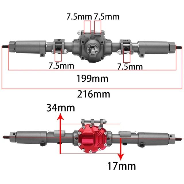 Eixos para RC crawler