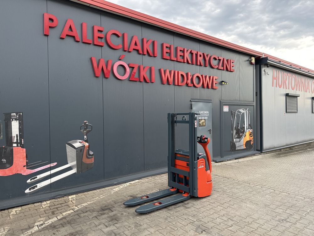 Paleciak elektryczny Linde 240 cm 1000 kg mały zwrotny paleciak