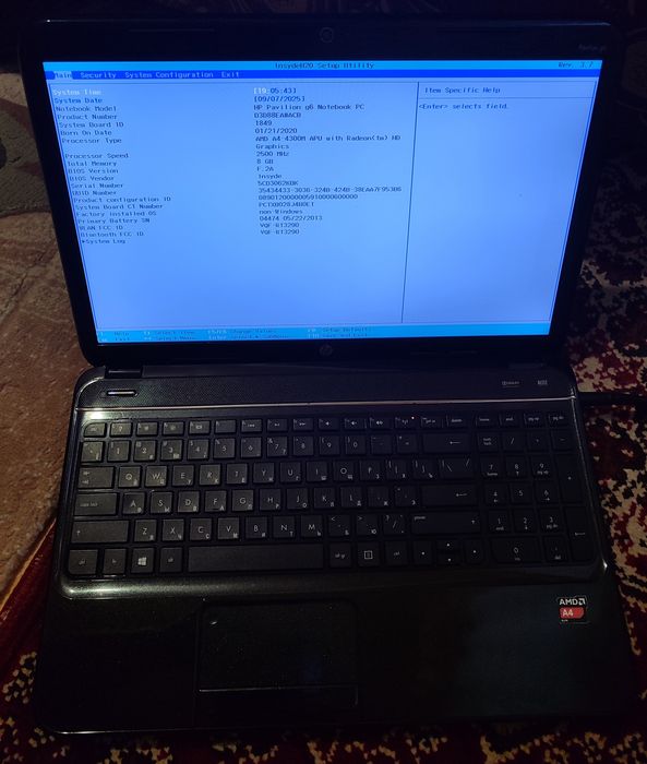 Ноутбук HP Pavilion G6