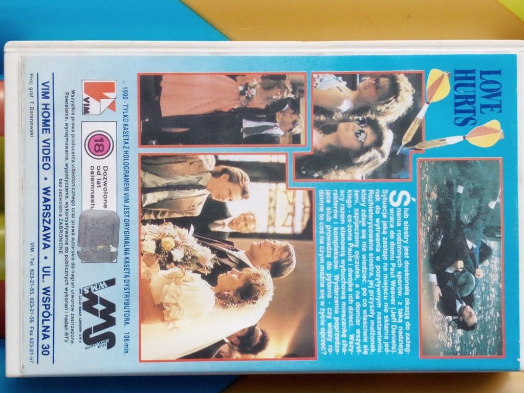 Kaseta VHS – Love Hurts (1990) – Jeff Daniels – wydanie VIM