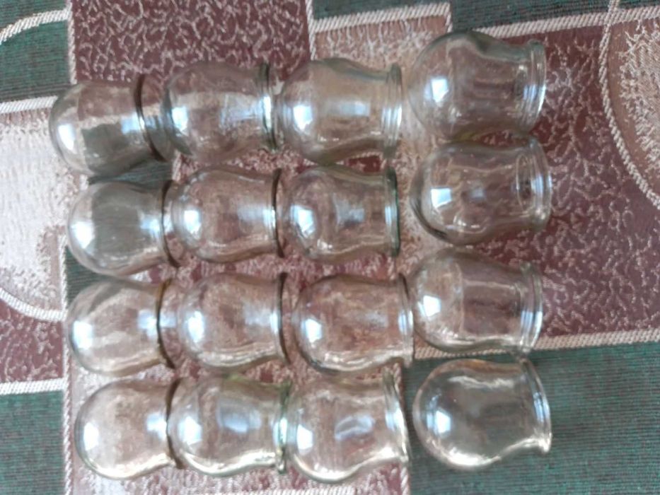 Медицинские стеклянные массажные вакуумные банки, ссср. 16 шт., 6 см
