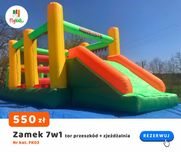 Dmuchaniec ZAMEK Dmuchany 7w1 miękki i bezpieczny dla MALUSZKÓW
