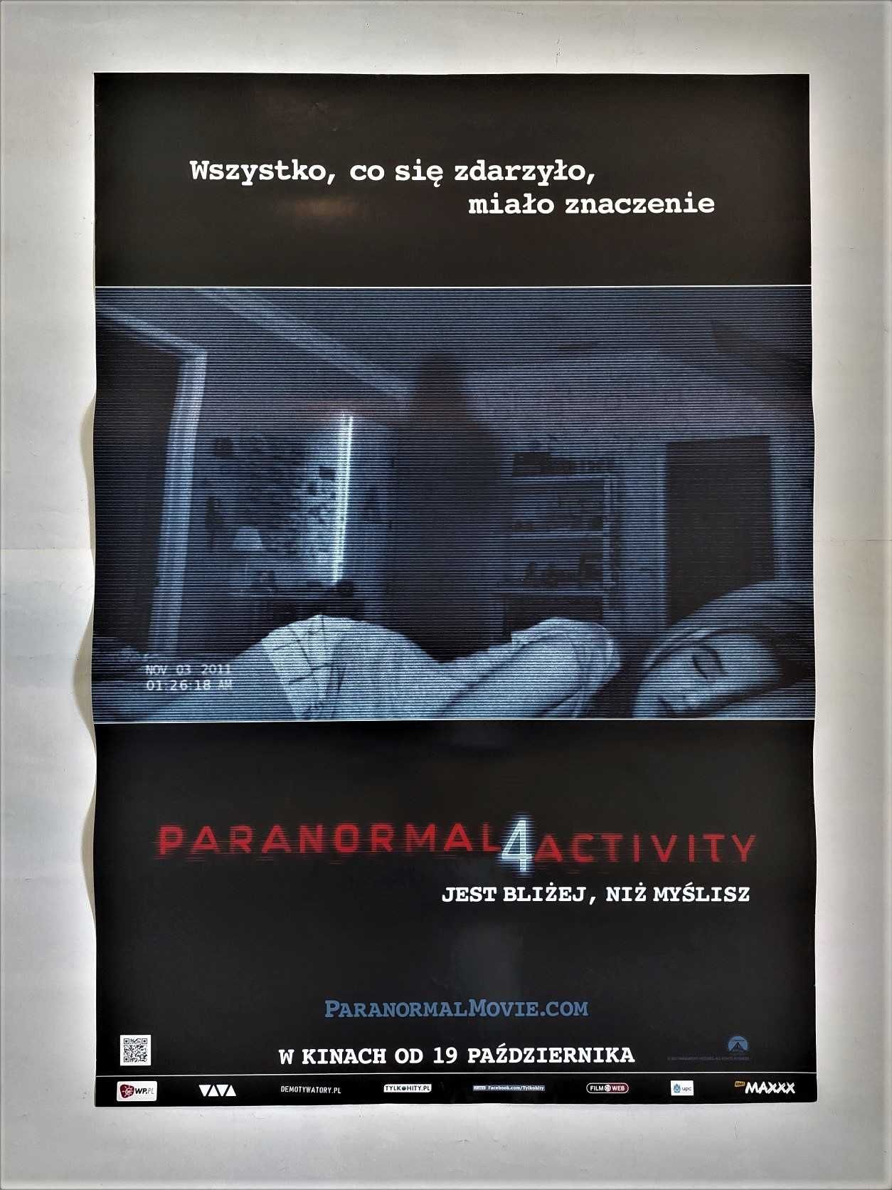 Plakat filmowy oryginalny - Paranormal Activity 4