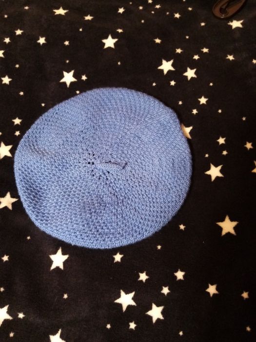 Beret damski z wełną